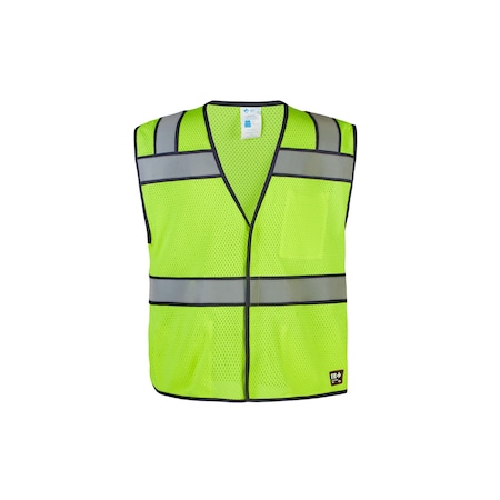2W International Hi-Vis FR Safety Vest 3XL Class 2 U Back, , Hook and Loop FR M902C-2 3XL